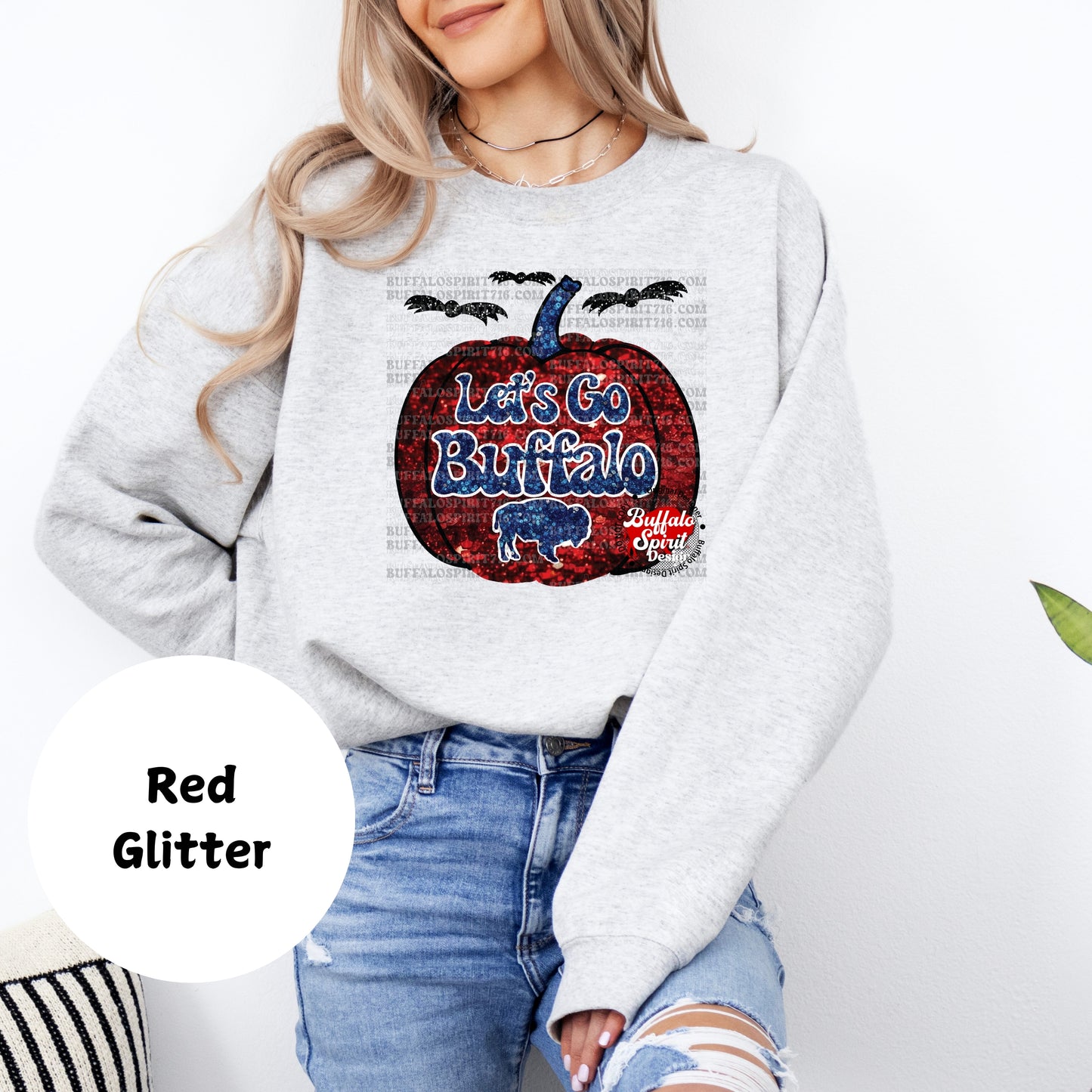 Let's Go Buffalo Pumpkin *Crewneck Sweatshirt Shirt*