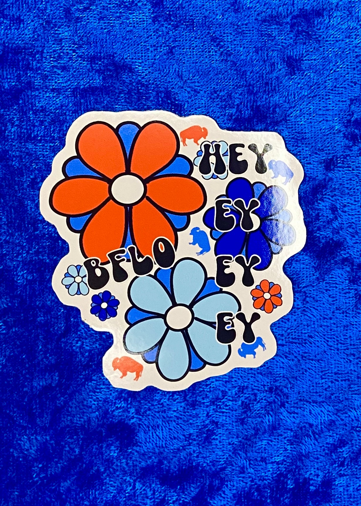 Hey Ey Ey Groovy Flowers Sticker