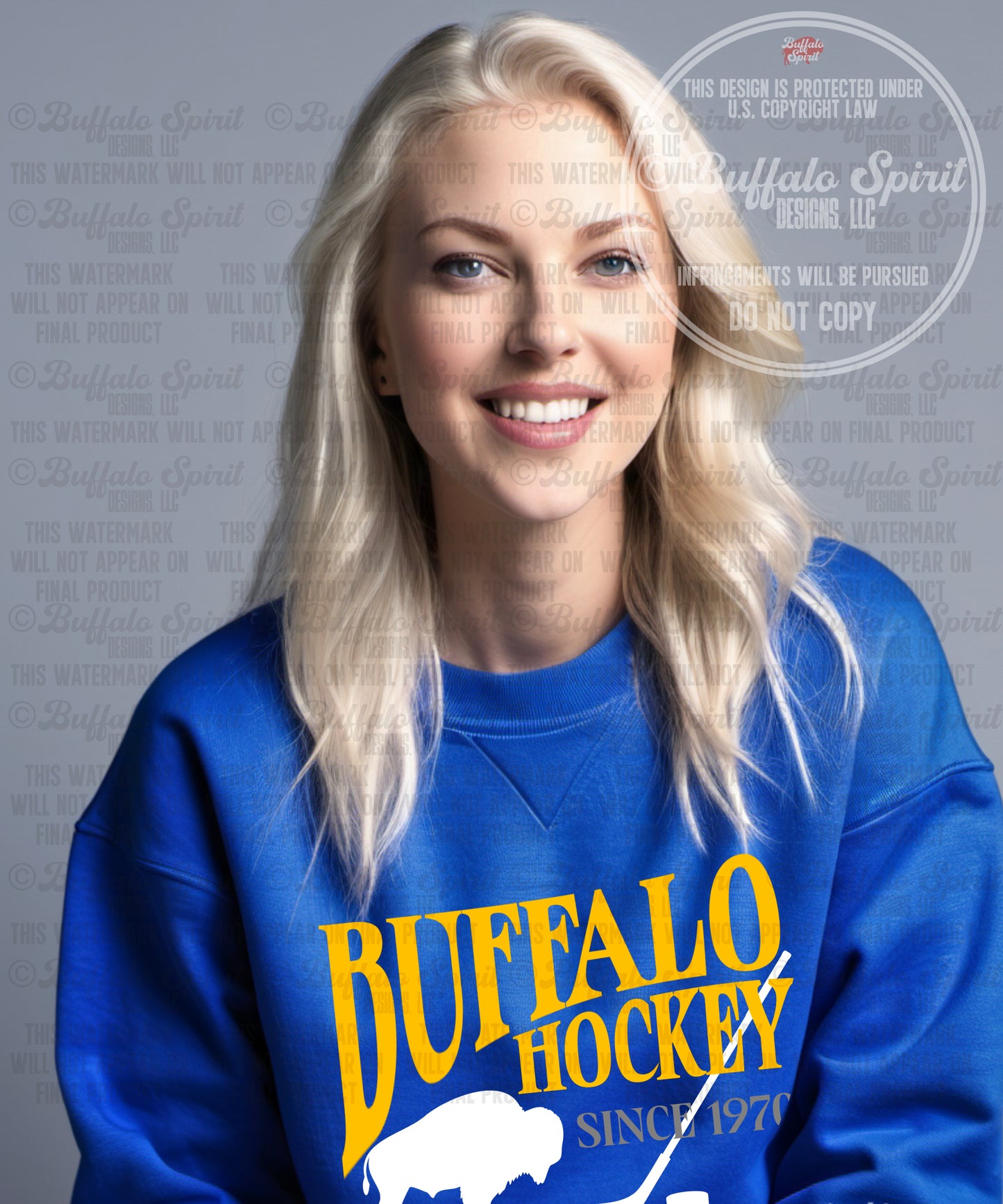 Buffalo Hockey Since 1970 Stick | Buffalo Hockey Shirt