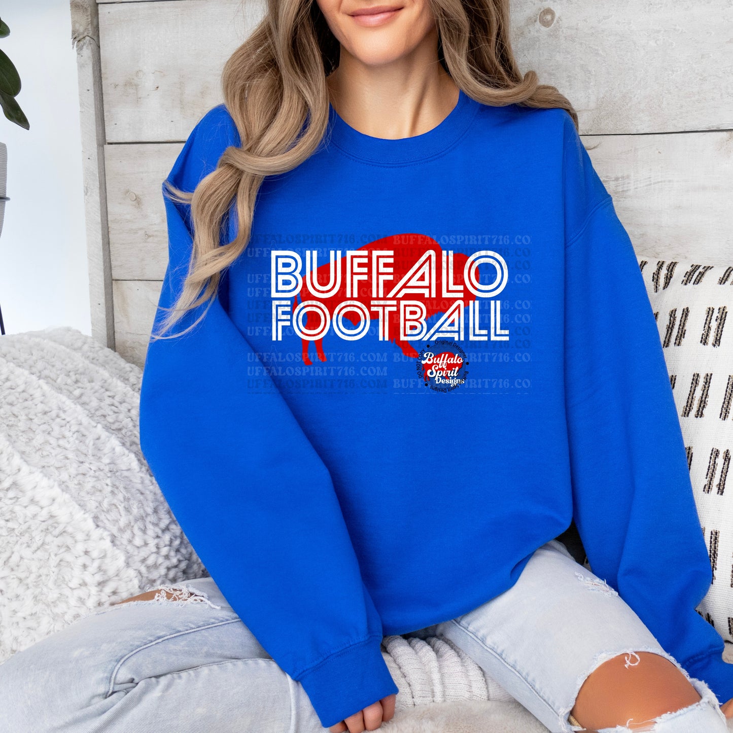Buffalo Football Retro Letters *Adult Shirt*