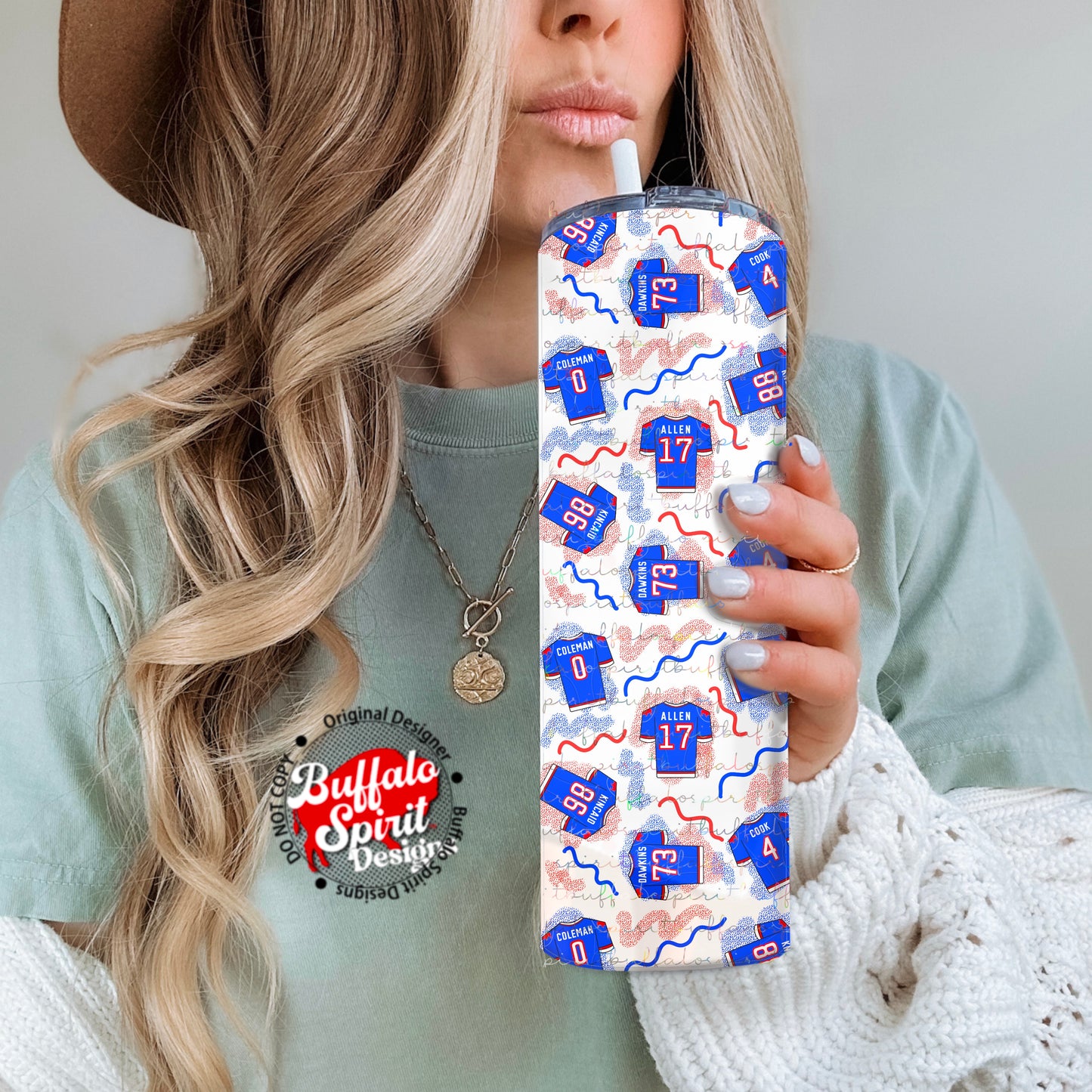 Buffalo Jerseys Seamless Pattern