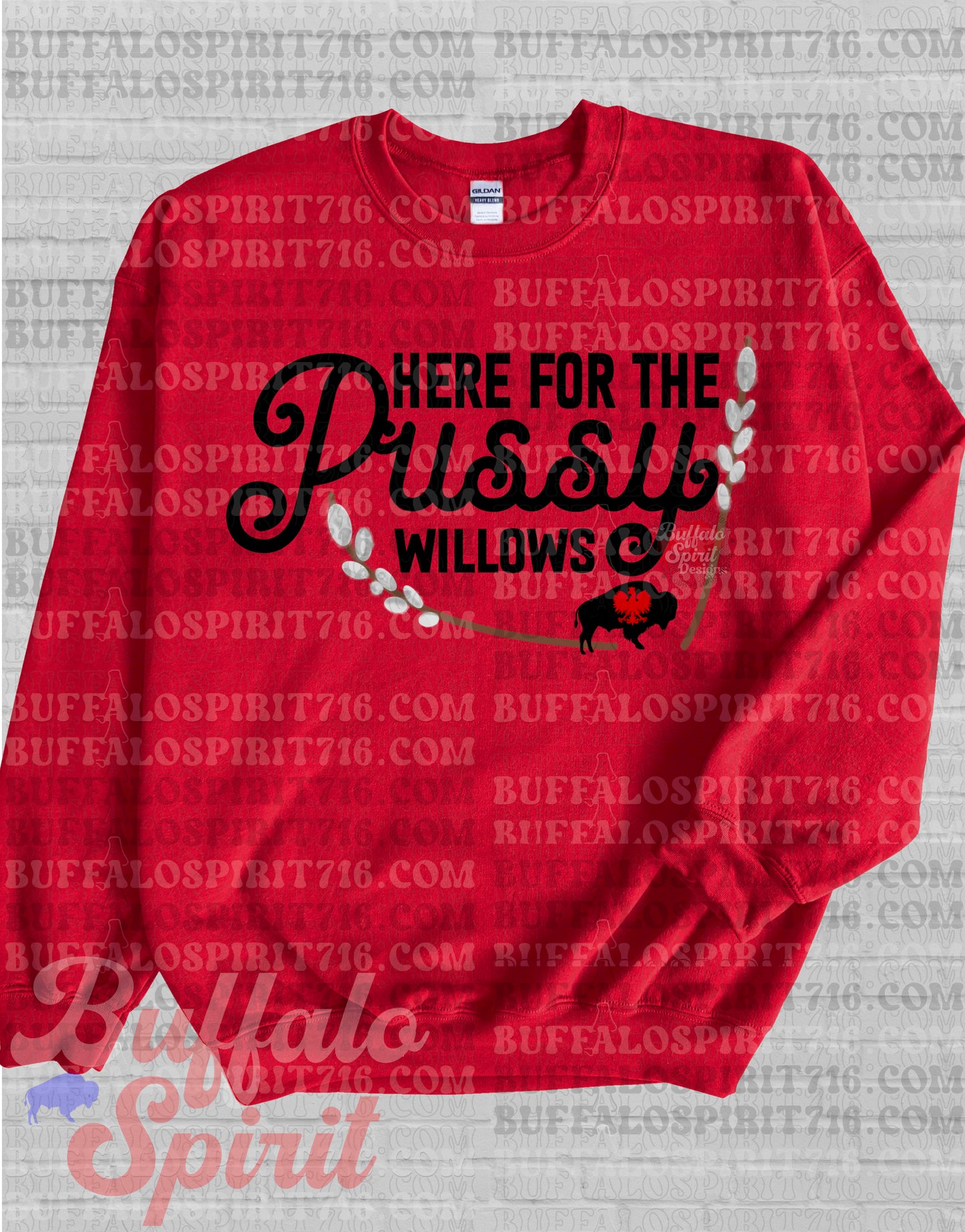 Here for the Pussy Willows Dyngus Day Buffalo *Adult Shirt*