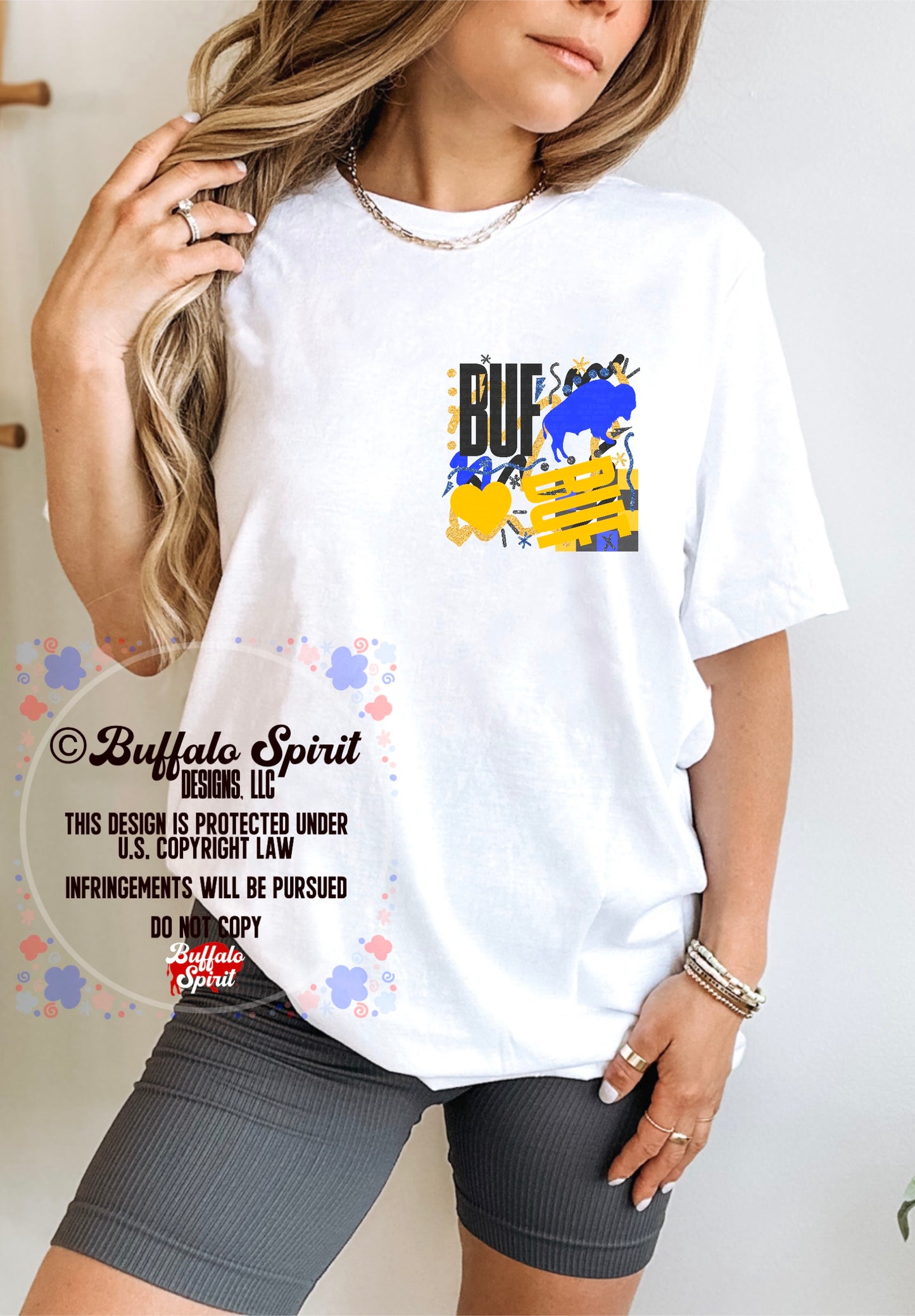 Buffalo Hockey Shirt – White Comfort Colors® Graphic Tee