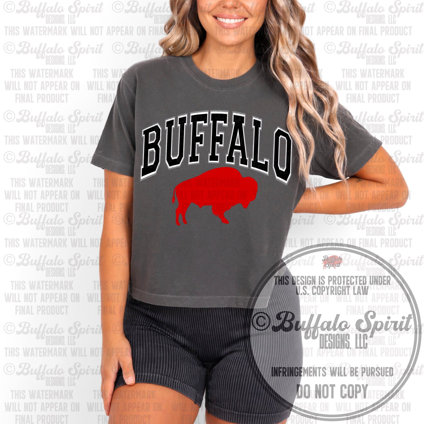 Buffalo Hockey Varsity Crop Tee