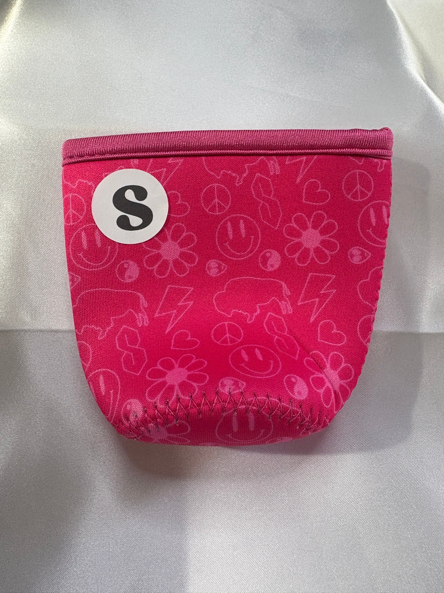 Hot Pink Buffalo 90s Theme Cup Sleeve Hot Pink 90s Buffalo Cup Sleeve | Retro Neoprene Drink Holder