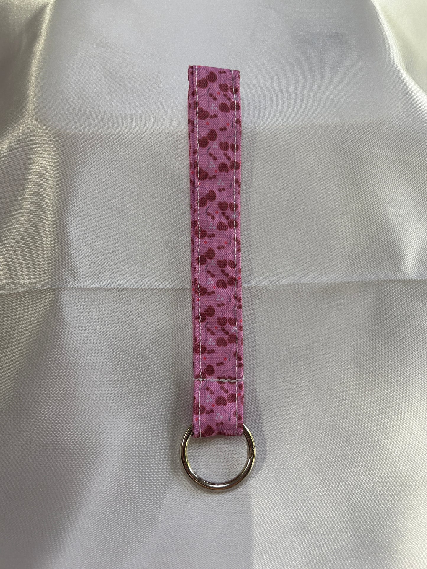 Sweet Cherries Wristlet Keychain | Handmade Cute Buffalo Key Holder