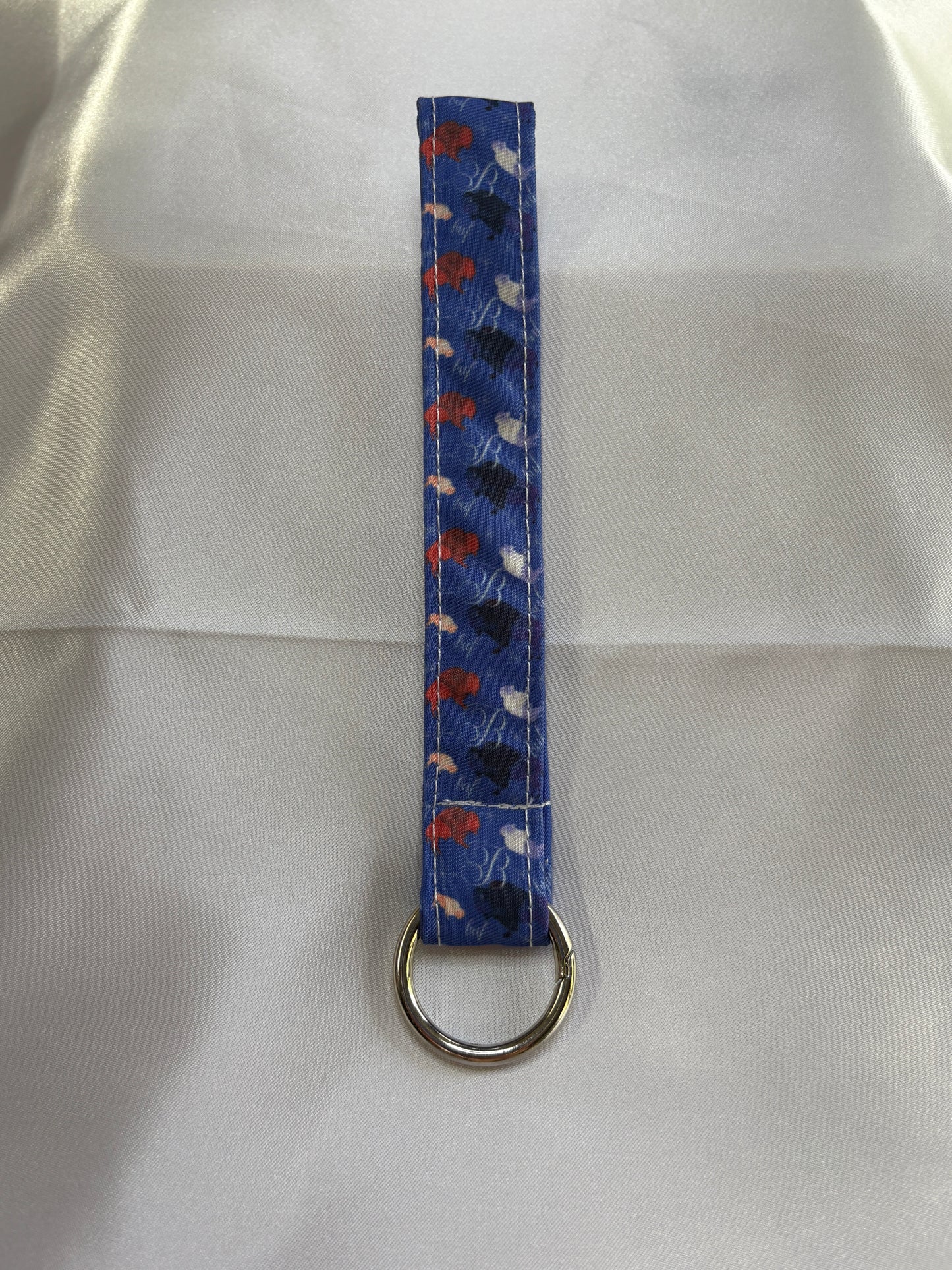 Pretty Buffalo Football Wristlet Keychain | Handmade Key Holder