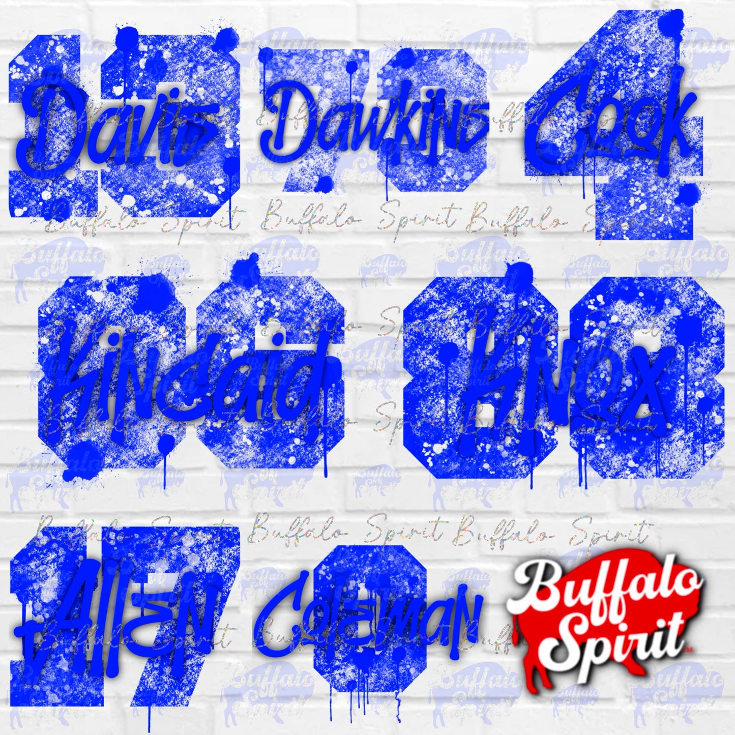 Players Graffiti Numbers