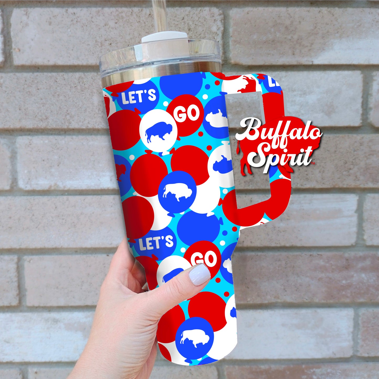 Buffalo Balloons Seamless Pattern*Digital Product*