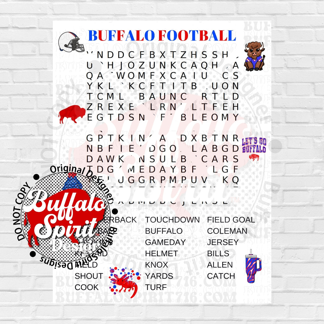 Buffalo Football Crossword Puzzle