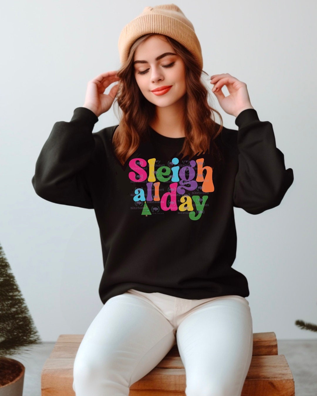 Sleigh All Day Faux Knit Sweater