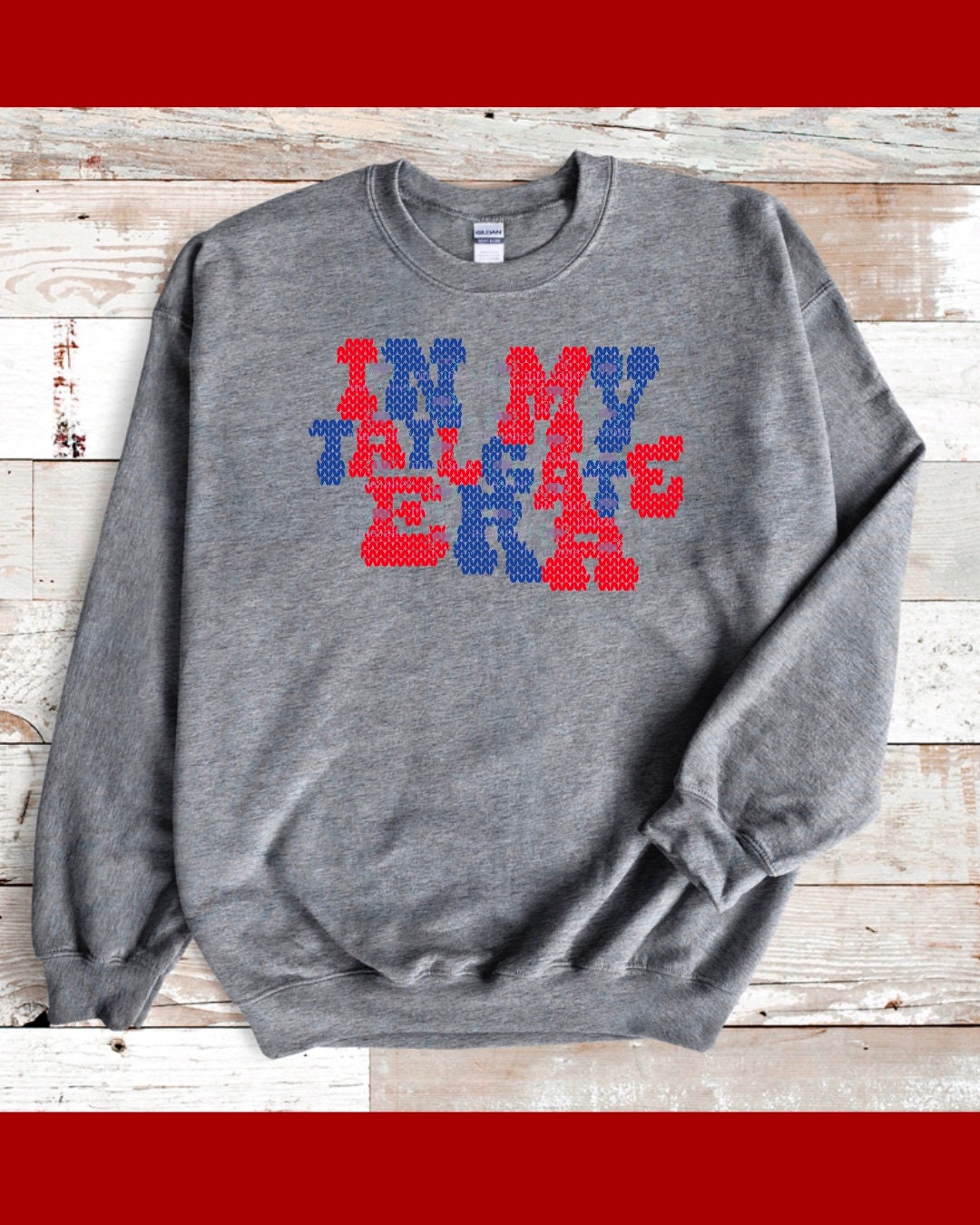 In My Tailgate Era Faux Knit Sweater