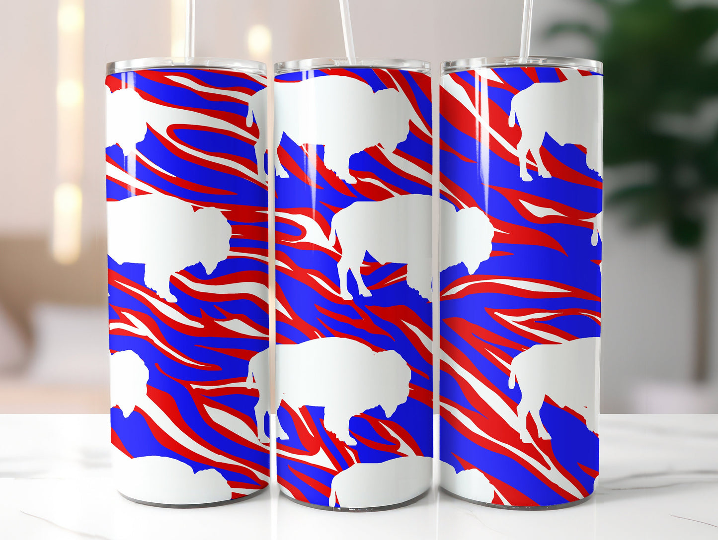 Standing Buffalo Seamless Patterns Bundle