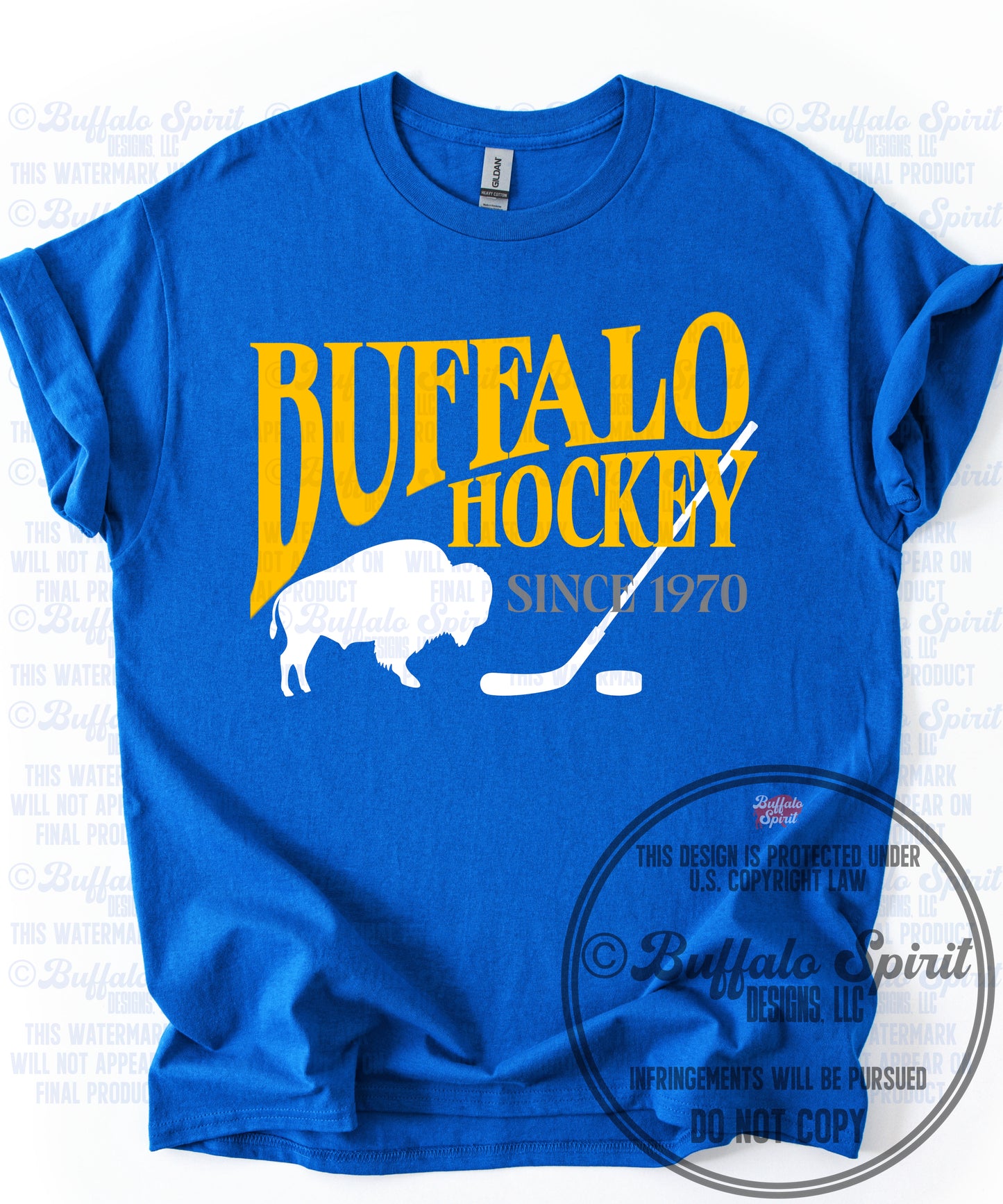 Buffalo Hockey Since 1970 Stick | Buffalo Hockey Shirt
