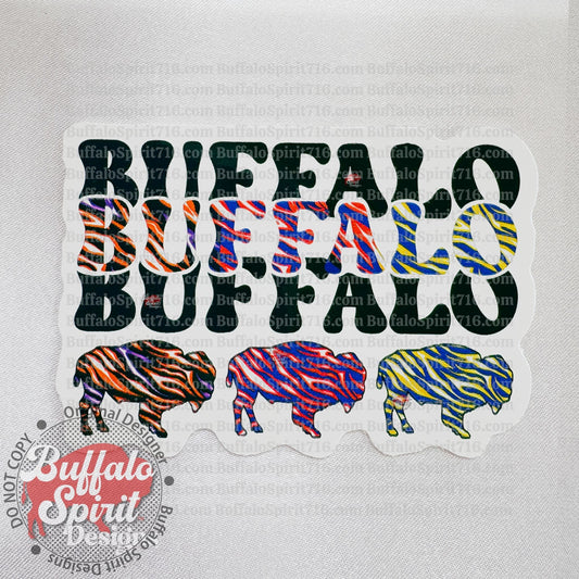 Triple Buffalo Sticker
