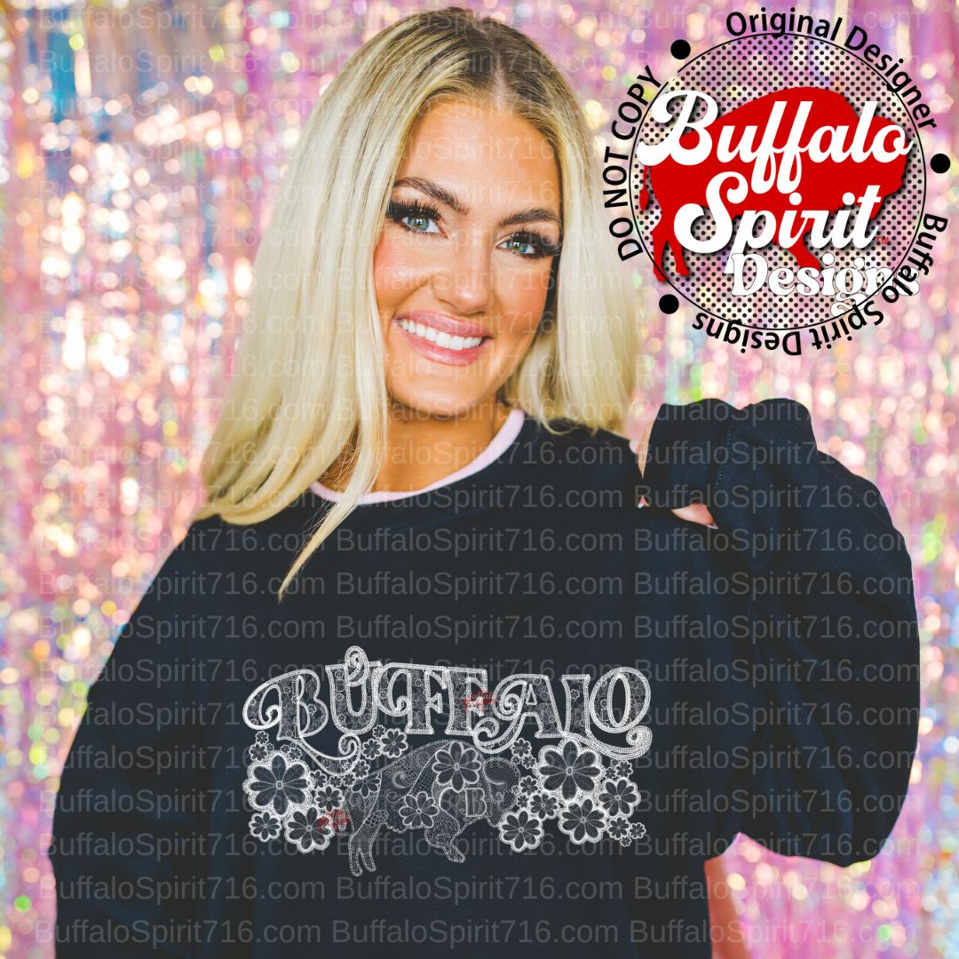 BuffaLace Buffalo Floral *Adult Shirt*