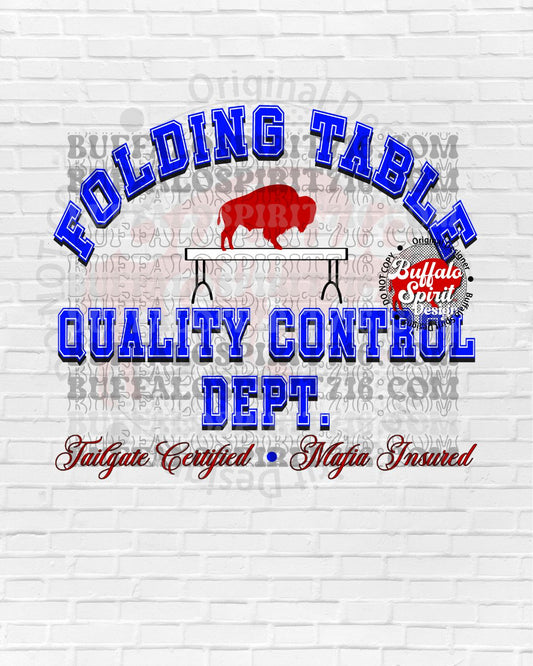 Folding Table Quality Control Dept *Digital Product*