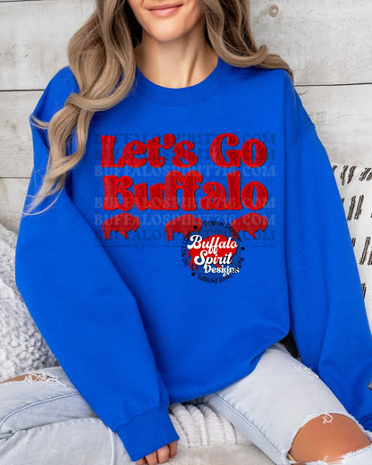 Let's Go Buffalo Embroidered *Digital Product*