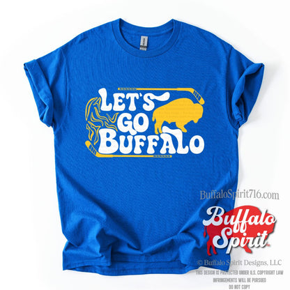 Let's Go Buffalo Sticks | Buffalo Hockey Kids Shirt