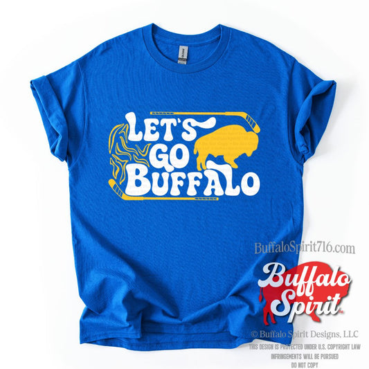 Let's Go Buffalo Sticks | Buffalo Hockey Kids Shirt