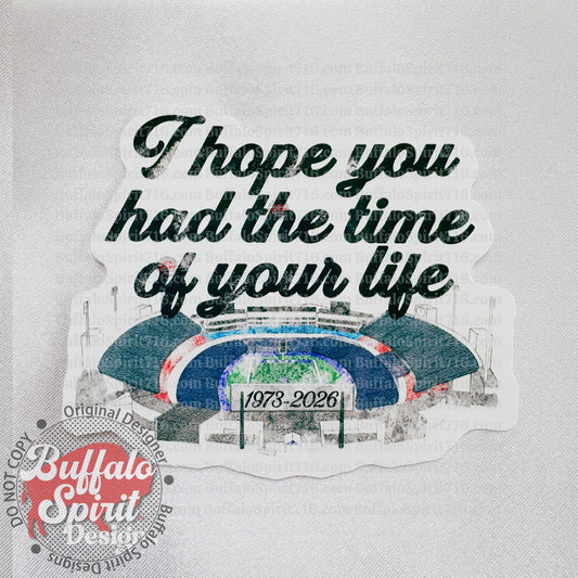 Time of Your Life Sticker