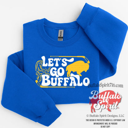Let's Go Buffalo Sticks | Buffalo Hockey Kids Shirt