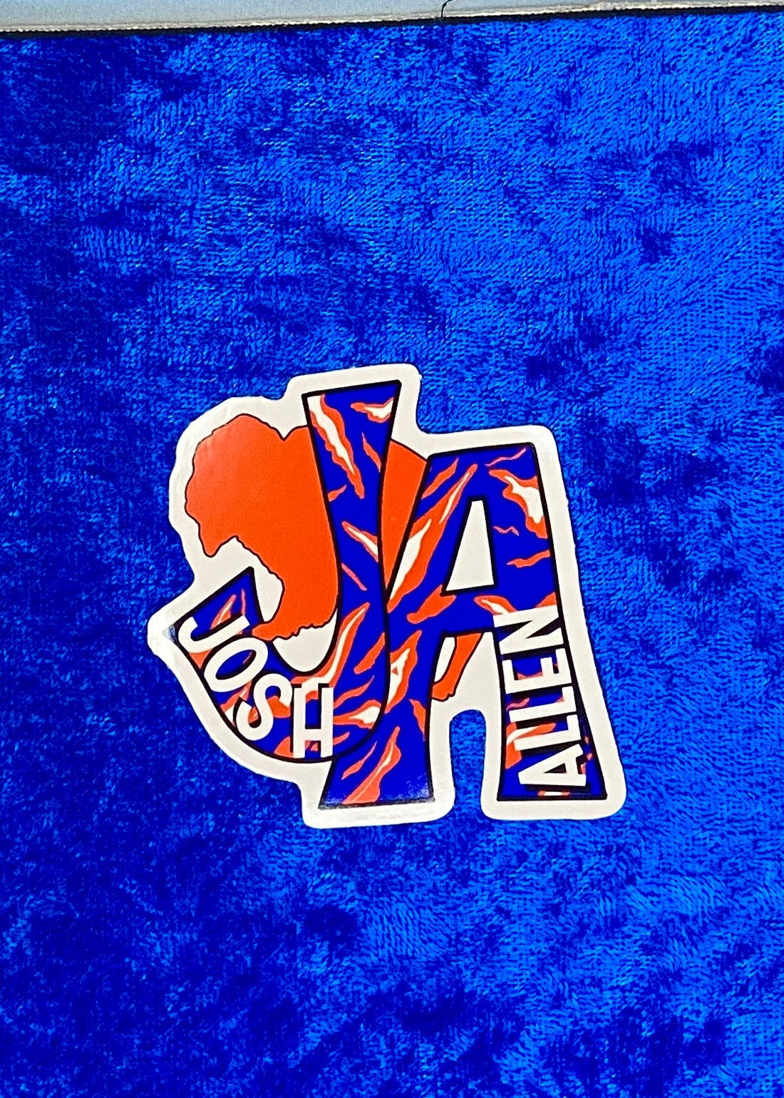 Josh Allen Buffalo Stripes Initials Sticker