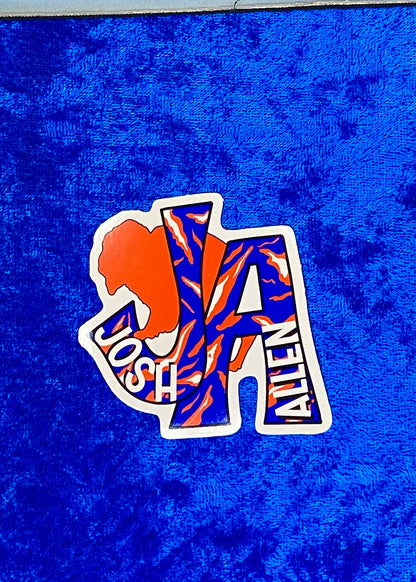 Josh Allen Buffalo Stripes Initials Sticker