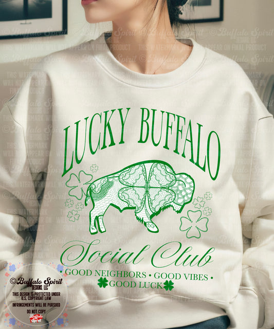Lucky Buffalo Social Club Sweatshirt Adults & Kids