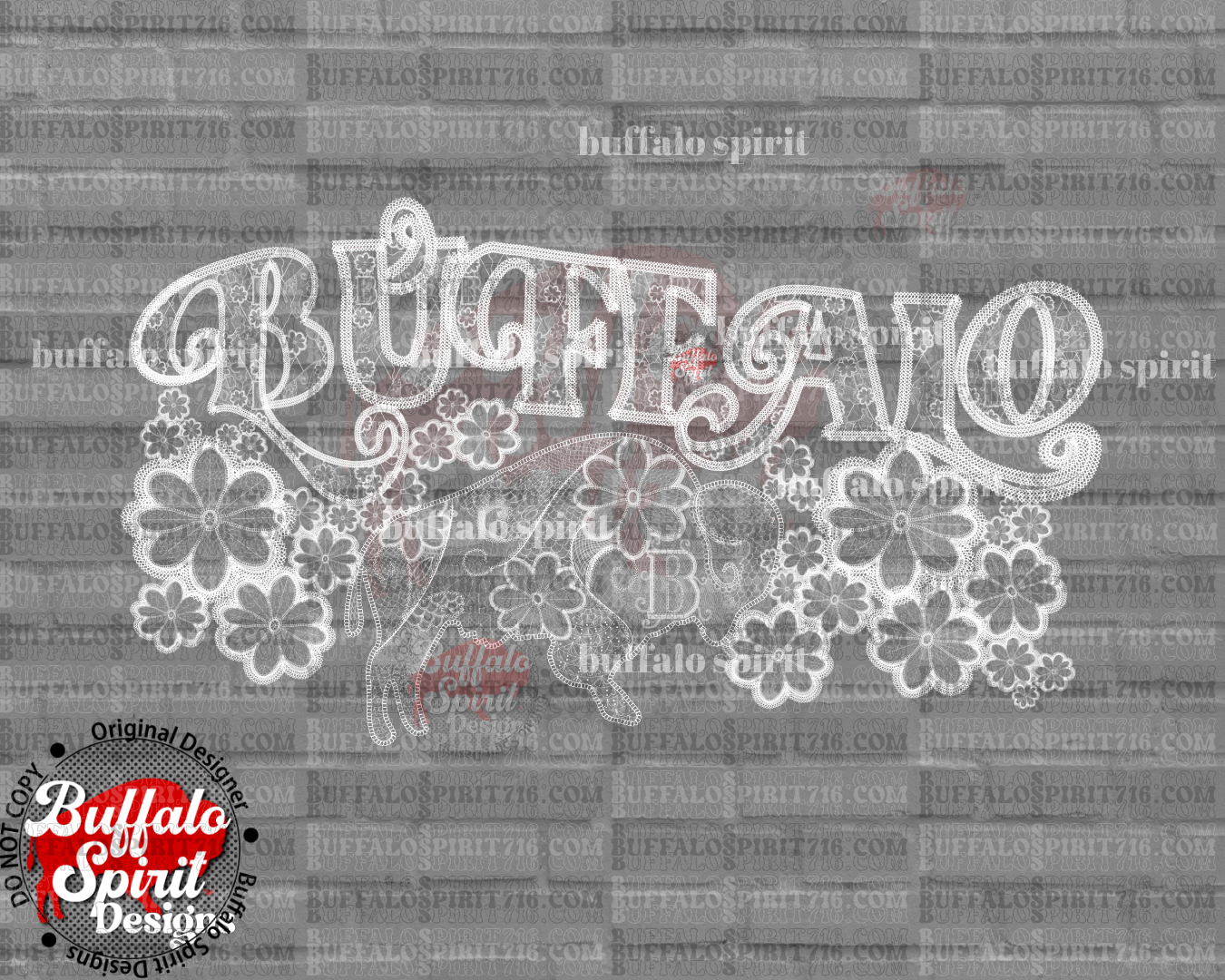 BuffaLace Buffalo Floral *Adult Shirt*