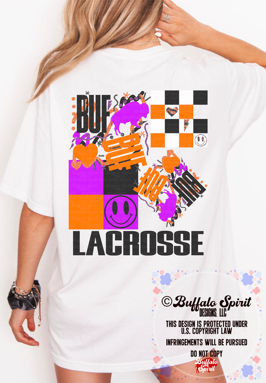 Buffalo Lacrosse Shirt – White Comfort Colors® Graphic Tee