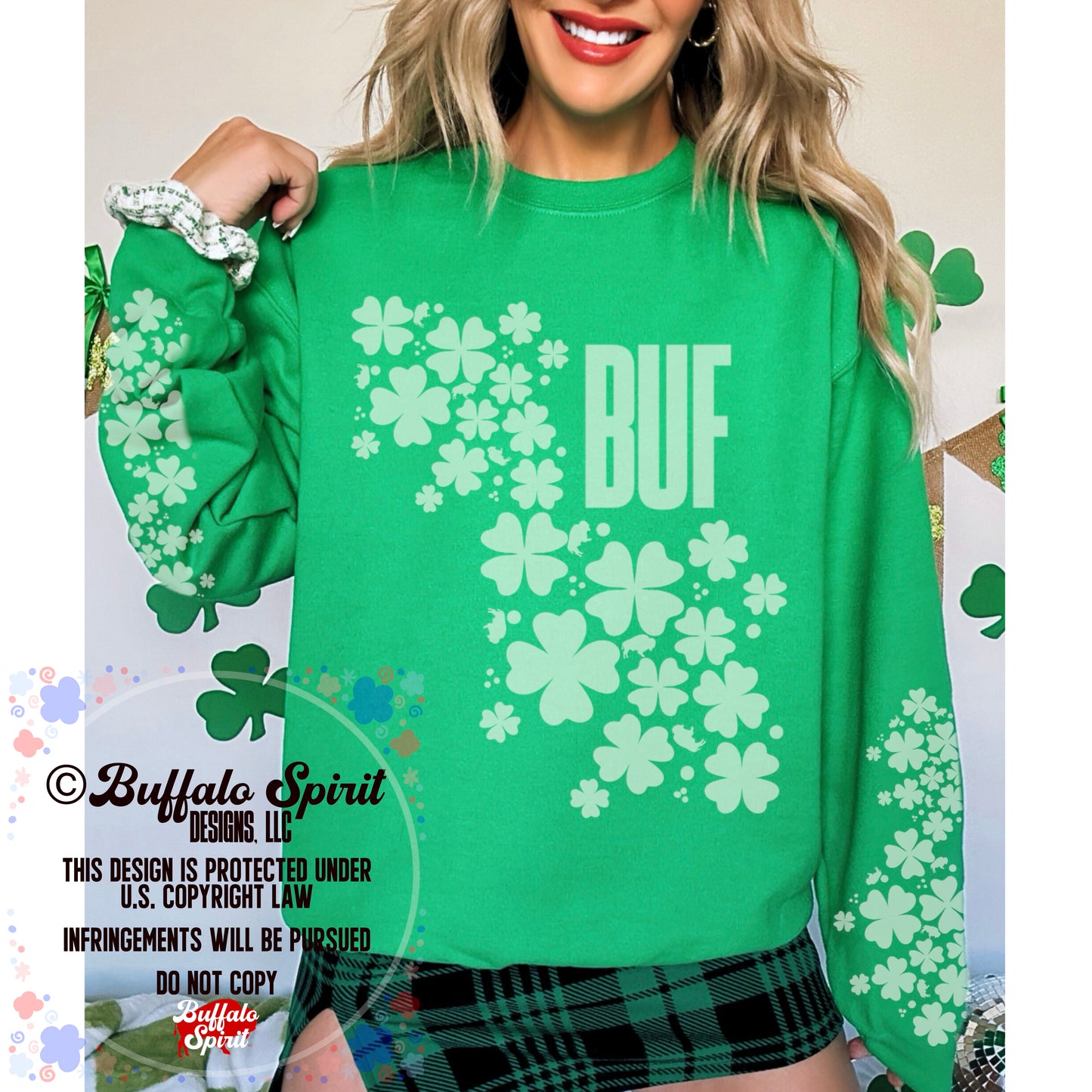 BUF Shamrock Sweatshirt Adults & Kids