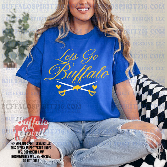 Let's Go Buffalo Sword | Buffalo Hockey Shirt