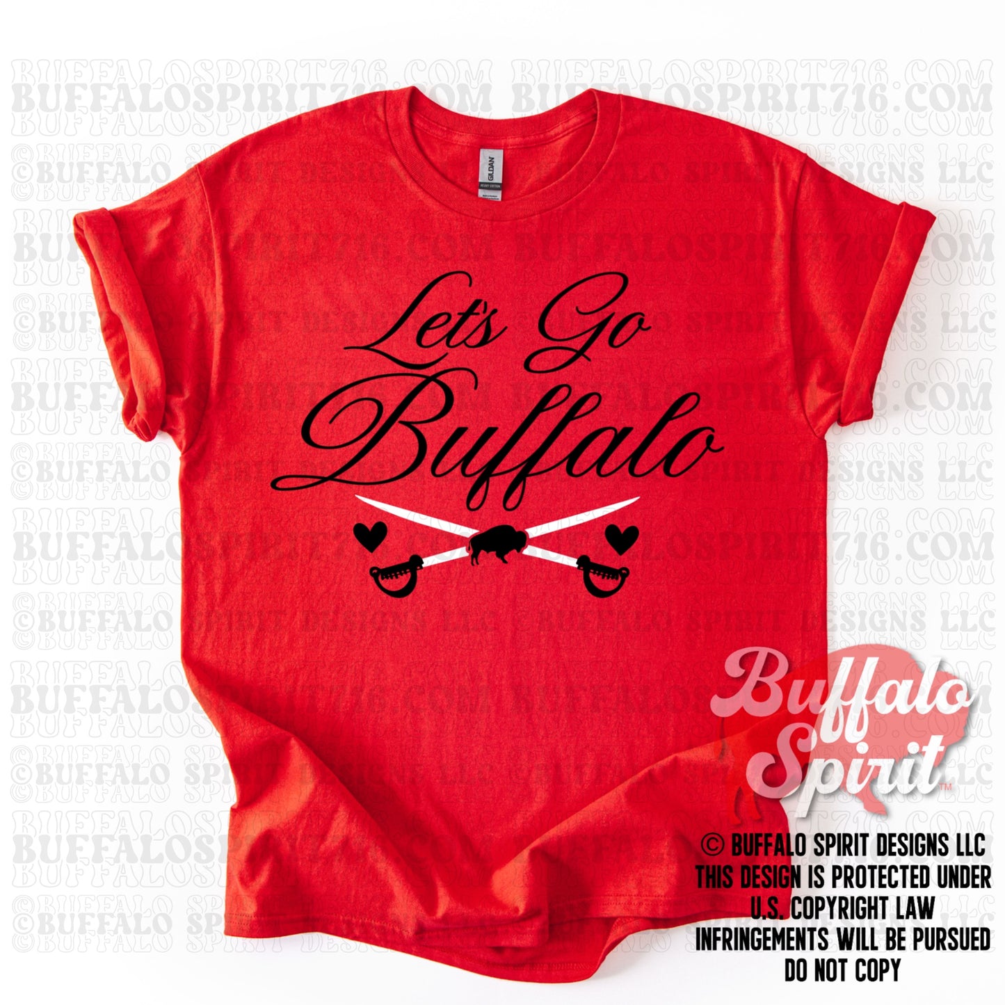 Let's Go Buffalo Sword | Buffalo Hockey Shirt