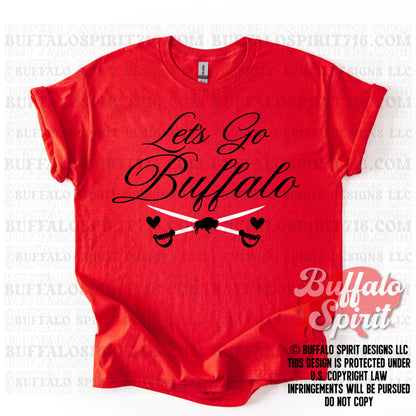 Let's Go Buffalo Sword | Buffalo Hockey Shirt