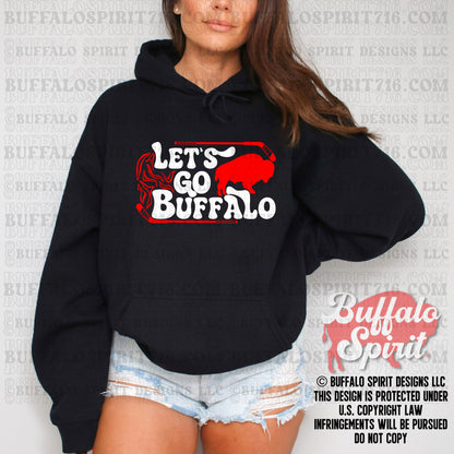 Let's Go Buffalo Sticks | Buffalo Hockey Shirt