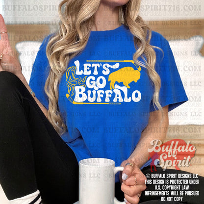 Let's Go Buffalo Sticks | Buffalo Hockey Shirt