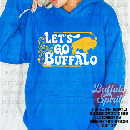 Let's Go Buffalo Sticks | Buffalo Hockey Shirt