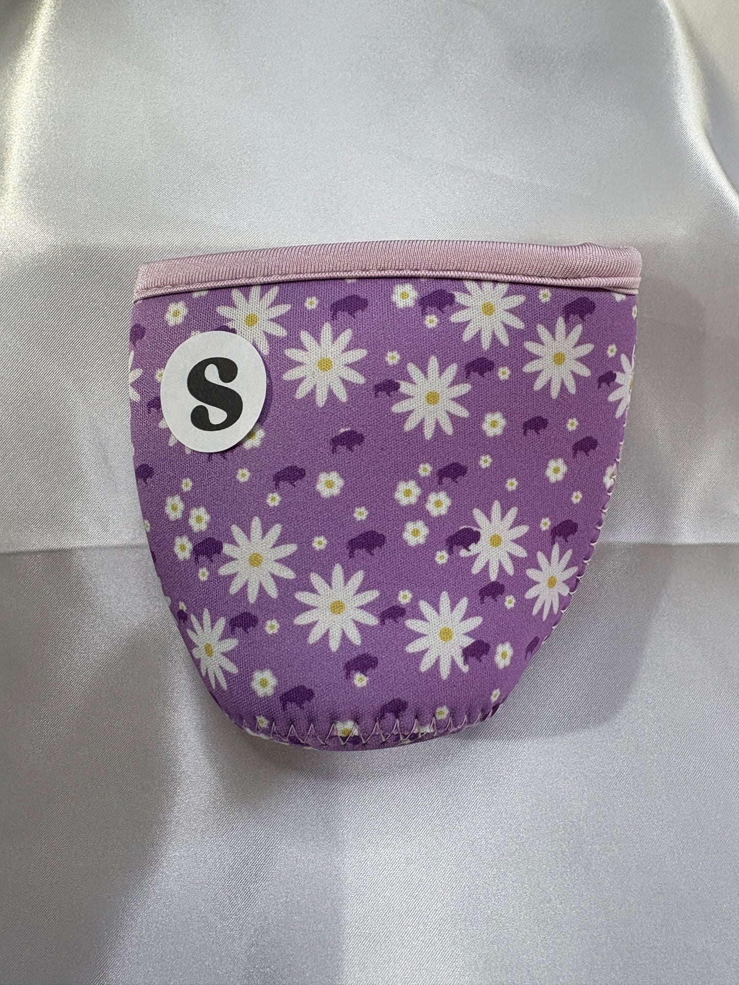 Purple Daisies and Buffaloes Cup Sleeve Purple Daisies & Buffaloes Cup Sleeve | Floral Neoprene Cup Cover