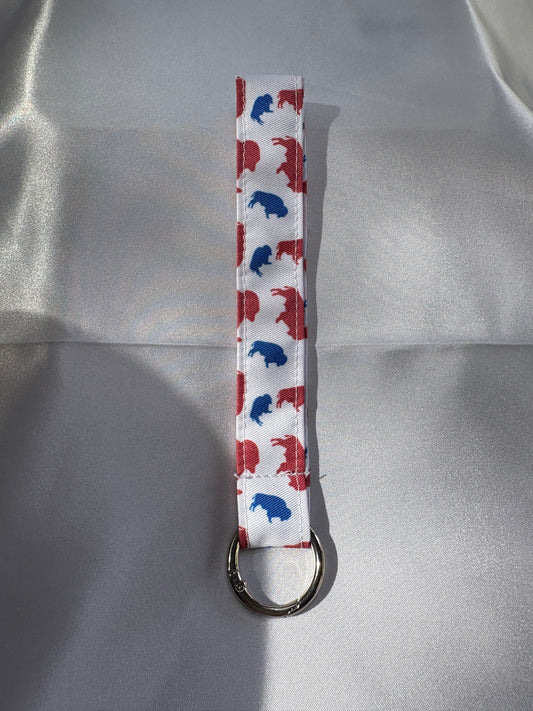 Classic Buffalo Football Wristlet Keychain | Handmade Buffalo Key Holder