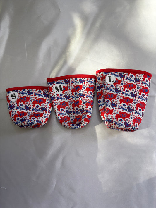 Groovy Buffalo Football Cup Sleeve Groovy Buffalo Football Cup Sleeve | Retro Neoprene Drink Sleeve