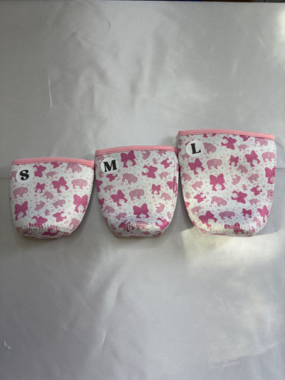 Pink Buffaloes and Bows Cup Sleeve Pink Buffaloes & Bows Cup Sleeve | Girly Neoprene Drink Holder