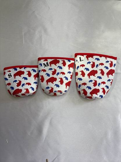 Classic Buffalo Football Cup Sleeve Buffalo Football Cup Sleeve | Neoprene Drink Sleeve in 3 Sizes