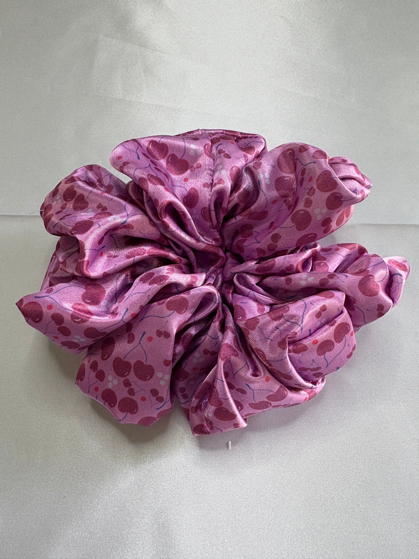 Sweet Cherries Satin Scrunchie | Standard & Jumbo Sizes
