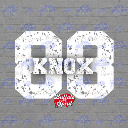 Players Distressed Numbers