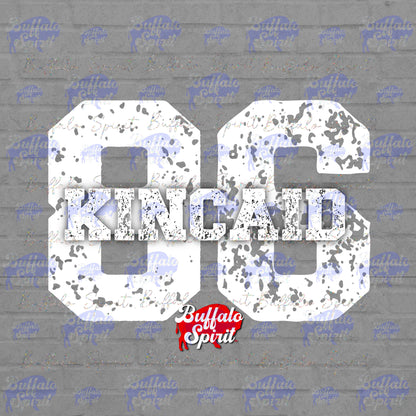 Players Distressed Numbers