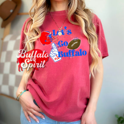 Retro Let’s Go Buffalo *Digital Product* - Retro Buffalo PNG, Buffalo Football PNG