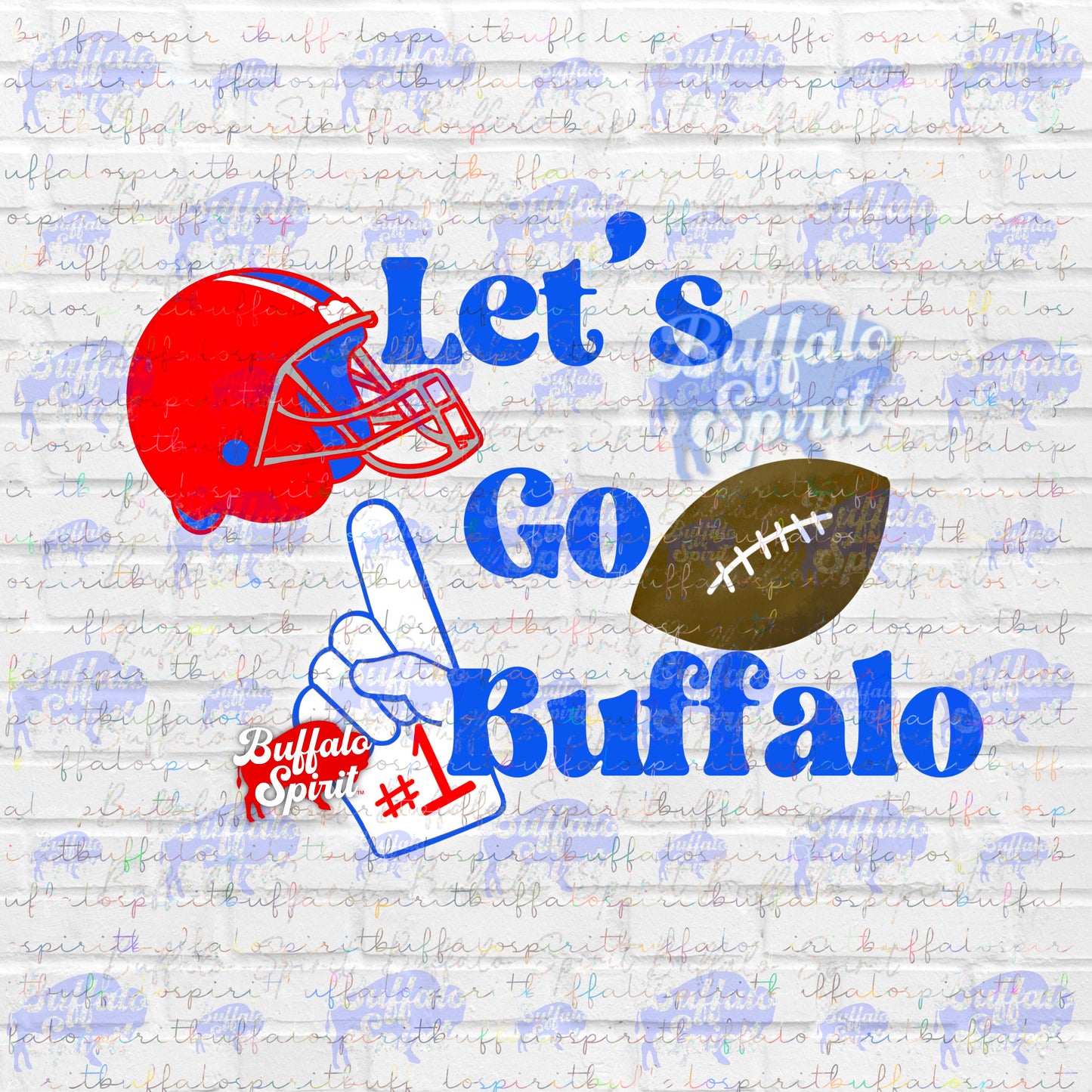 Retro Let’s Go Buffalo *Digital Product* - Retro Buffalo PNG, Buffalo Football PNG