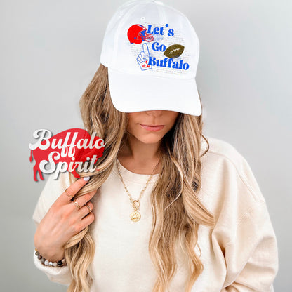 Retro Let’s Go Buffalo *Digital Product* - Retro Buffalo PNG, Buffalo Football PNG