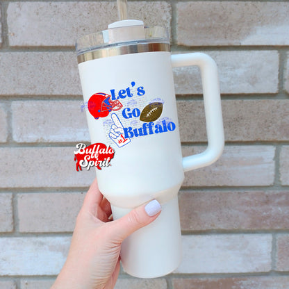 Retro Let’s Go Buffalo *Digital Product* - Retro Buffalo PNG, Buffalo Football PNG